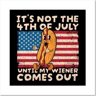 4th of july - weiner retro Posters and Art